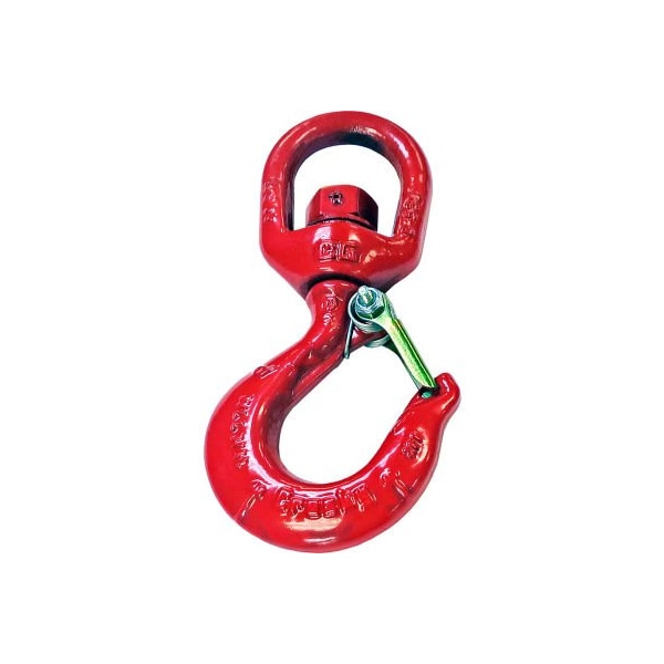 Crosby L-322CN Carbon Hook Swivel w/Latch, 7-1/2T WLL